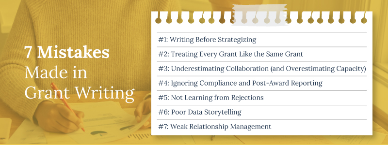 7 Common Nonprofit Grant Writing Mistakes & How to Avoid Them